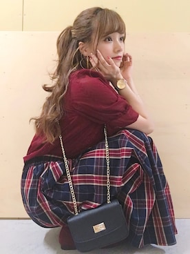 「ビットローファー」｜「アイテム（アナログ腕時計）」を使った、Harukaさん（レディース・158cm）の夏コーディネート