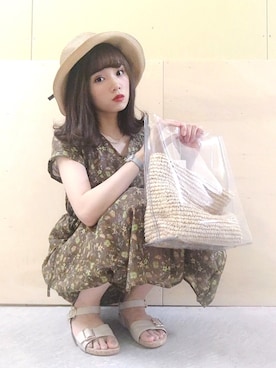 「Laugoa（ラウゴア）のアイテム」を使った、Harukaさん（レディース・158cm）の夏コーディネート