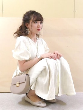 「Paul Hewitt（ポールヒューイット）のアイテム（アナログ腕時計）」を使った、Harukaさん（レディース・158cm）の夏コーディネート