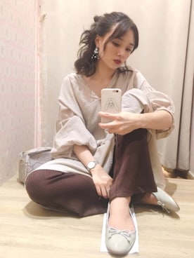 「Legato Largo（レガートラルゴ）のアイテム」を使った、Harukaさん（レディース・158cm）の夏コーディネート