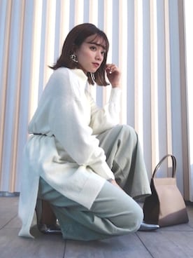 「シルバーシューズ」｜「アイテム（その他）」を使った、Harukaさん（レディース・158cm）の冬コーディネート
