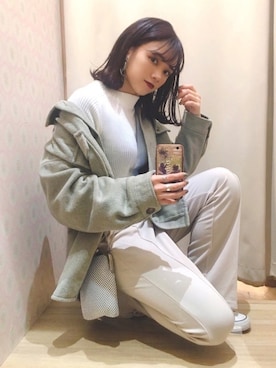「シルバーシューズ」｜「アイテム（その他）」を使った、Harukaさん（レディース・158cm）の冬コーディネート