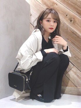 「Legato Largo（レガートラルゴ）のアイテム」を使った、Harukaさん（レディース・158cm）の春コーディネート