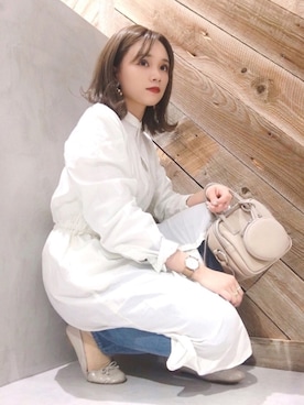 「テーパードデニム」｜Harukaさん（レディース・158cm）の春コーディネート