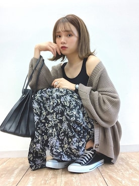 「CONVERSE（コンバース）のCONVERSE コンバース オール スター オックス / ALL STAR OX(BLACK) 32160321（スニーカー）」を使った、Harukaさん（レディース・158cm・20代）の秋コーディネート