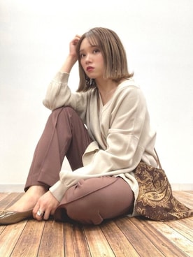 「秋のマイ旬スタイル」｜「アイテム（その他）」を使った、Harukaさん（レディース・158cm）の秋コーディネート