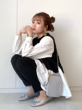 「春めきシューズ」｜「アイテム（その他）」を使った、Harukaさん（レディース・158cm）の春コーディネート