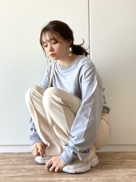 「春めきシューズ」｜「アイテム（その他）」を使った、Harukaさん（レディース・158cm）の春コーディネート