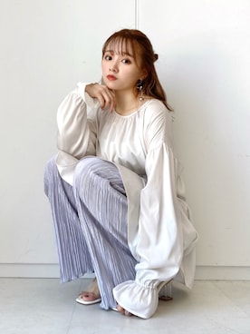 「春めきシューズ」｜「アイテム（その他）」を使った、Harukaさん（レディース・158cm）の春コーディネート