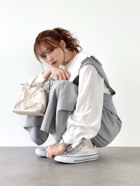 「ポニーテール」｜Harukaさん（レディース・158cm・20代）の春コーディネート