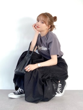 「ハイカットスニーカー」｜Harukaさん（レディース・158cm・20代）の春コーディネート