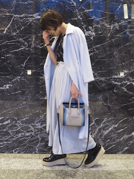 「ペールトーン」｜「アイテム（トレンチコート）」を使った、ukoさん（レディース・159cm）の春コーディネート