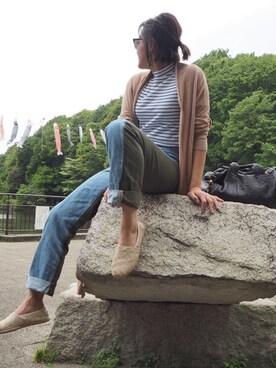 「TOMS（トムス）のアイテム（シューズ）」を使った、ukoさん（レディース・159cm）の春コーディネート