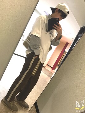 「STARTER BLACK LABEL（スターターブラックレーベル）のアイテム（帽子）」を使った、Tomoki🇯🇵さん（メンズ・166cm）の秋コーディネート