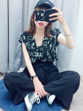 「CONVERSE（コンバース）のconverse（コンバース） ALL STAR OX（オールスターOX）（スニーカー）」を使った、nyaahoさん（レディース・153cm）の夏コーディネート