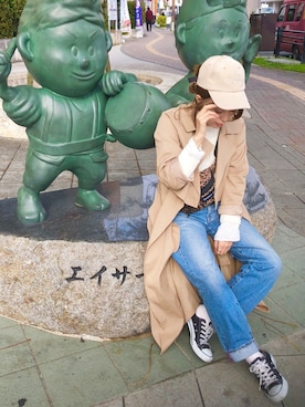 「CONVERSE（コンバース）のconverse（コンバース） ALL STAR OX（オールスターOX）（スニーカー）」を使った、nyaahoさん（レディース・153cm）の春コーディネート