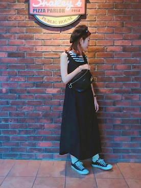 「CONVERSE（コンバース）のconverse（コンバース） ALL STAR OX（オールスターOX）（スニーカー）」を使った、nyaahoさん（レディース・153cm）の夏コーディネート