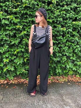 「VIS（ビス）のアイテム（オールインワン・サロペット）」を使った、nyaahoさん（レディース・153cm）の夏コーディネート