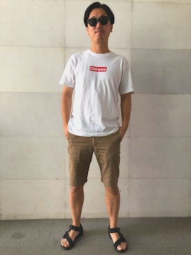 「TRIOP （トリオプ）のアイテム」を使った、つぇんさん（メンズ・174cm）の夏コーディネート