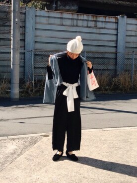 「RED Profile（レッドプロフィール）のアイテム（ハンドバッグ）」を使った、redprofile_fumikaさん（レディース・160cm）の冬コーディネート