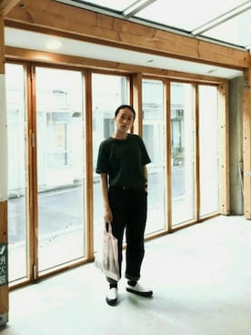 「RED Profile（レッドプロフィール）のアイテム（トートバッグ）」を使った、redprofile_fumikaさん（レディース・160cm）の春コーディネート