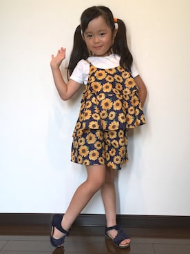 「アイテム（キャミソール）」を使った、あんぱんちさん（キッズ・110cm）の夏コーディネート