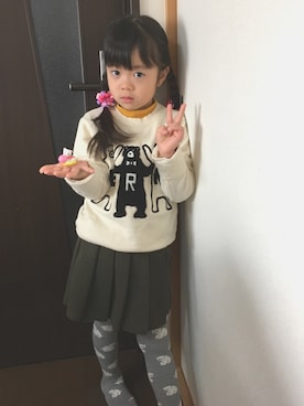 「くまコーデ」｜あんぱんちさん（キッズ・110cm）の冬コーディネート