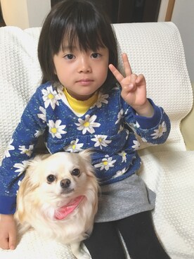 「アイテム（スカート）」を使った、あんぱんちさん（キッズ・110cm）の春コーディネート
