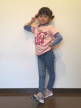 「skeegee（スキージー）のアイテム」を使った、あんぱんちさん（キッズ・110cm）の春コーディネート