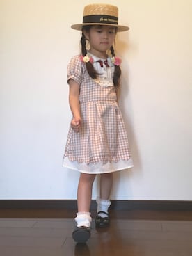 「axes femme（アクシーズファム）のアイテム」を使った、あんぱんちさん（キッズ・110cm）の春コーディネート