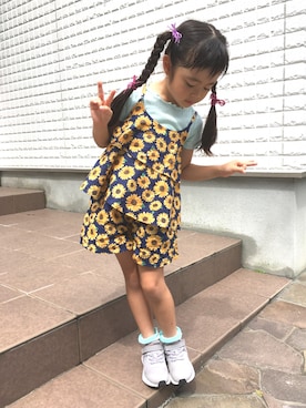 「アイテム（キャミソール）」を使った、あんぱんちさん（キッズ・110cm）の夏コーディネート