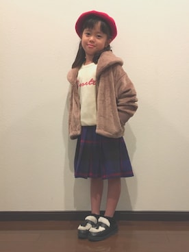 「アイテム（ローファー）」を使った、あんぱんちさん（キッズ・110cm）の秋コーディネート