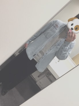 「古着のアイテム（シャツ/ブラウス、ブルー系）」を使った、さつきさん（メンズ・170cm）の冬コーディネート