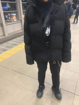 「RAGEBLUE（レイジブルー）のアイテム（ウォレットチェーン）」を使った、さつきさん（メンズ・170cm）の冬コーディネート