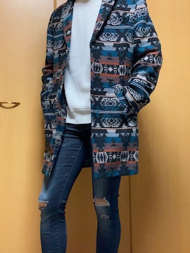 「DOWBL（ダブル）のアイテム（ジャケット/アウター）」を使った、mheroさん（メンズ・172cm）の冬コーディネート