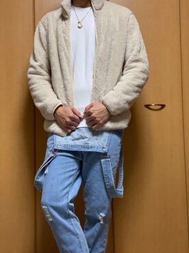 「no brand（ノーブランド）のアイテム（サロペット/オーバーオール）」を使った、mheroさん（メンズ・172cm）の春コーディネート