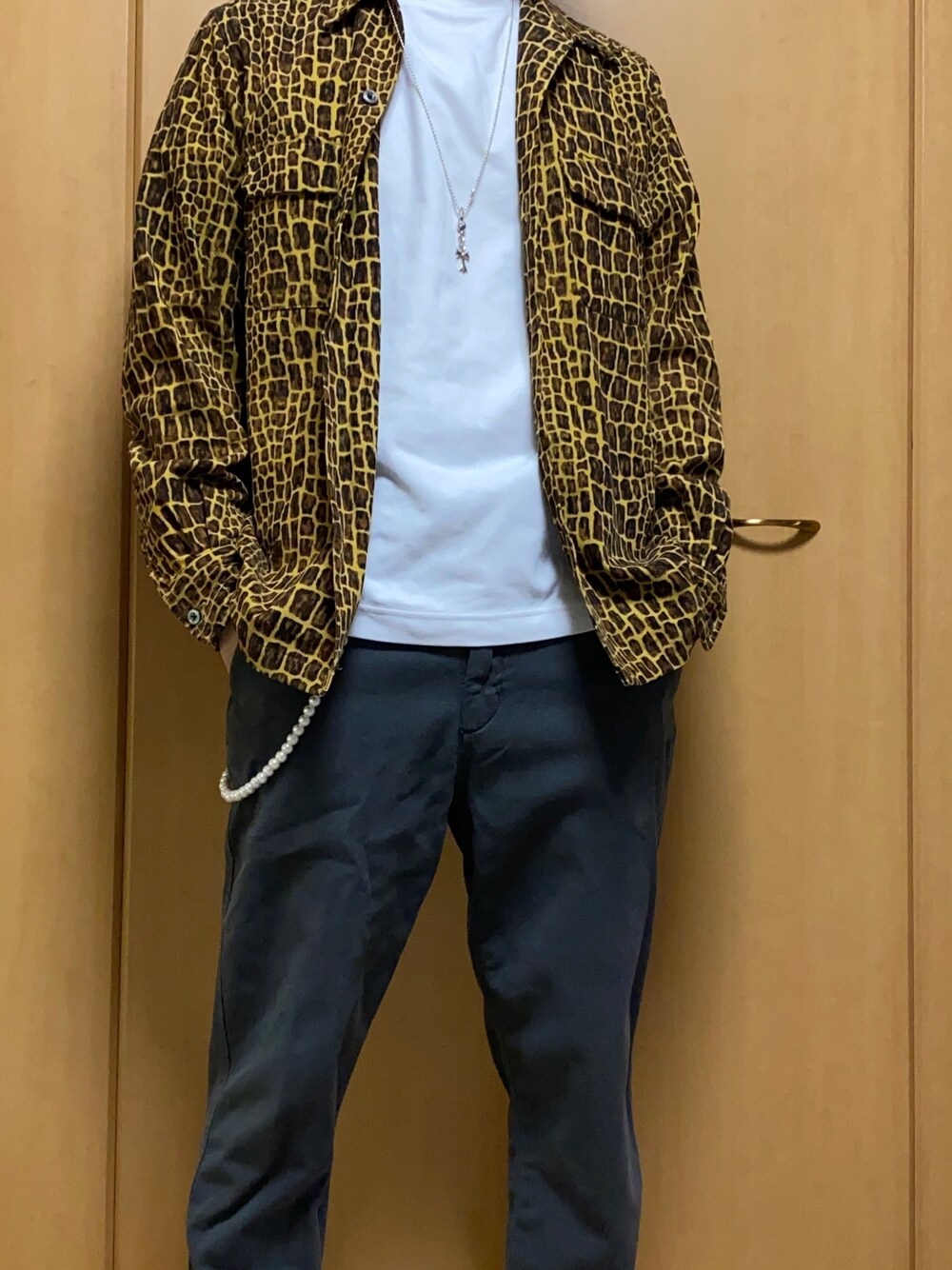 「今日のコーデ、オトナカジュアル、春夏コーデ、ootd、シャツスタイル、大人コーデ、いいね、save、フォローお願いします🤑、ラフ」｜「wako mariaのアイテム（ジャケット/アウター、イエロー系）」を使った、mheroさん（メンズ・172cm）の夏コーディネートの1枚目の写真
