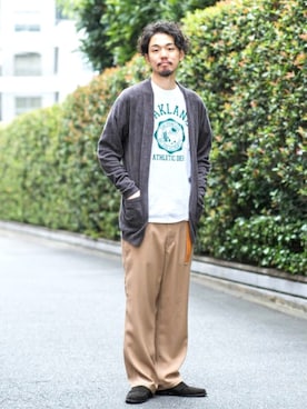 「THE DAY（ザデイ）のアイテム」を使った、Daisuke Kuoriさん（メンズ・180cm）の夏コーディネート