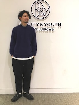 「united arrows」｜「アイテム（財布/小物）」を使った、Daisuke Kuoriさん（メンズ・180cm）の秋コーディネート