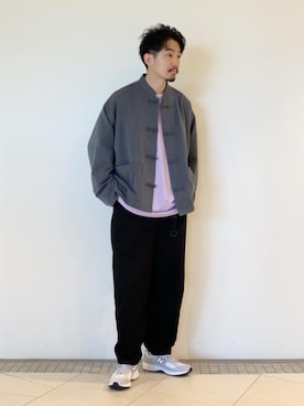 「info. BEAUTY&YOUTH（インフォビューティアンドユース）のアイテム（その他アウター）」を使った、Daisuke Kuoriさん（メンズ・180cm）の秋コーディネート