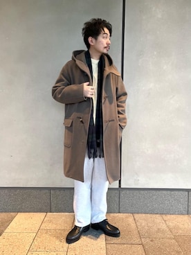 「BEAUTY&YOUTH UNITED ARROWS（ビューティーアンドユースユナイテッドアローズ）のアイテム（ダッフルコート）」を使った、Daisuke Kuoriさん（メンズ・180cm）の秋コーディネート