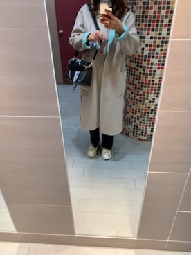 「リバーシブル」｜「アイテム（サロペット/オーバーオール）」を使った、RIKさん（レディース・165cm）の冬コーディネート