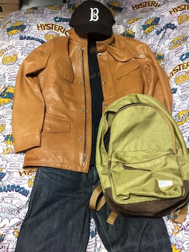 「SOPHNET.（ソフネット）のアイテム（その他アウター）」を使った、名和 賢悟さん（メンズ・160cm）の冬コーディネート