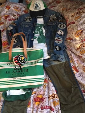 「URSUS BAPE（アーサスベイプ　）のアイテム」を使った、名和 賢悟さん（メンズ・160cm）の春コーディネート