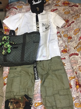 「URSUS BAPE（アーサスベイプ　）のアイテム」を使った、名和 賢悟さん（メンズ・160cm）の夏コーディネート