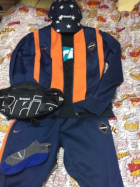 「F.C.Real Bristol（エフシーレアルブリストル）のアイテム（ジャージ）」を使った、名和 賢悟さん（メンズ・160cm）の春コーディネート