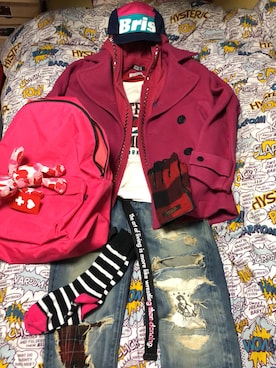 名和 賢悟さん（メンズ・160cm）の冬コーディネート