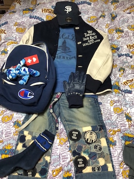 名和 賢悟さん(メンズ・160cm)の冬コーディネート