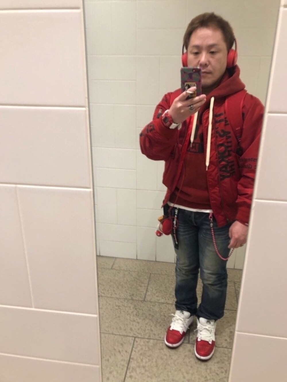 【即完売☆試着のみ】エアフォース LOGO SCRATCH MA-1ジャケット エアフォース LOGO SCRATCH MA-1ジャケットを使ったメンズ人気