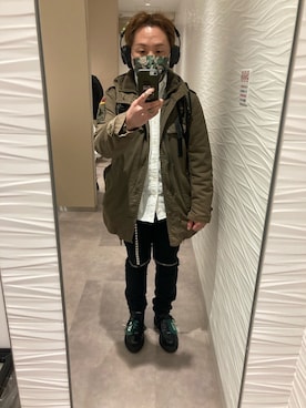 「A BATHING APE（アベイシングエイプ）のアイテム（その他）」を使った、名和 賢悟さん（メンズ・159cm）の冬コーディネート